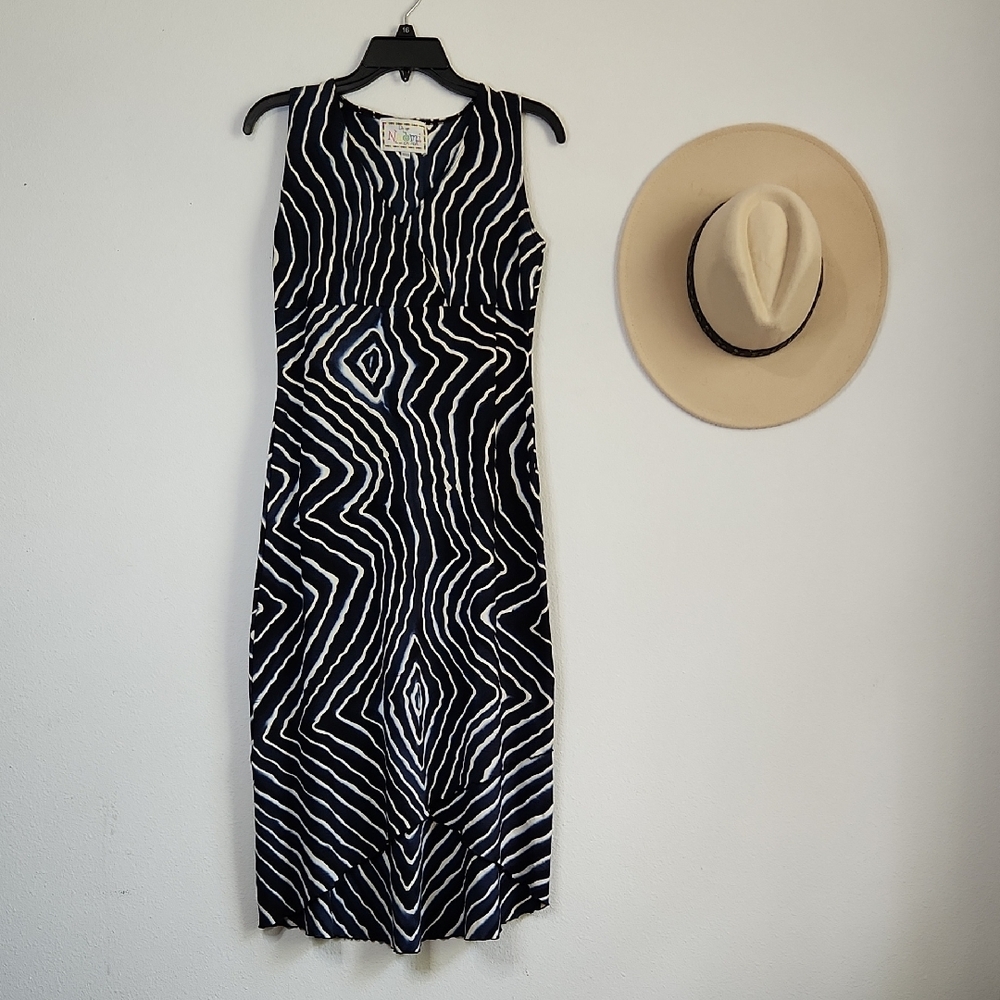 Chic Zebra Print Midi Dress